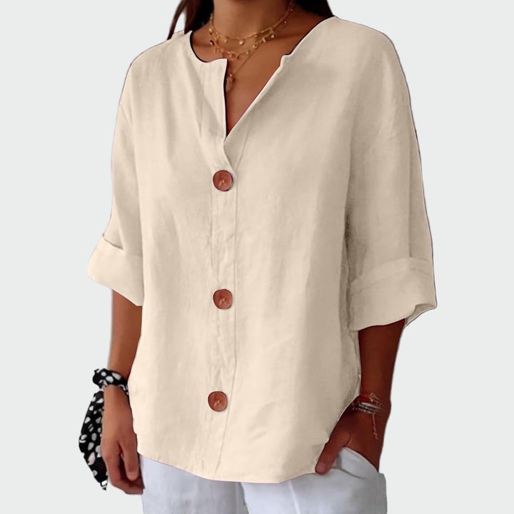 Vintém d'Ouro - Blusa casual texturizada
