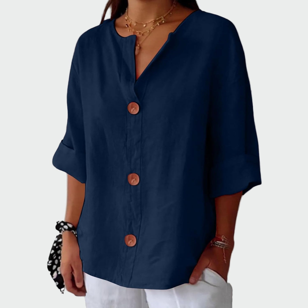 Vintém d'Ouro - Blusa casual texturizada