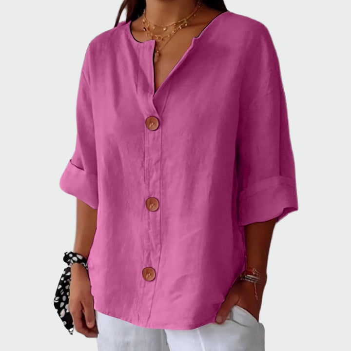 Vintém d'Ouro - Blusa casual texturizada
