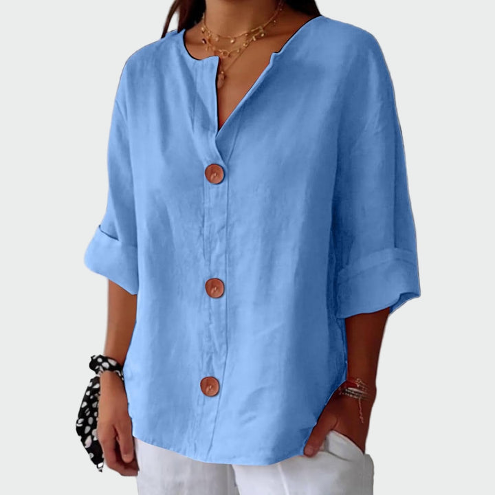 Vintém d'Ouro - Blusa casual texturizada