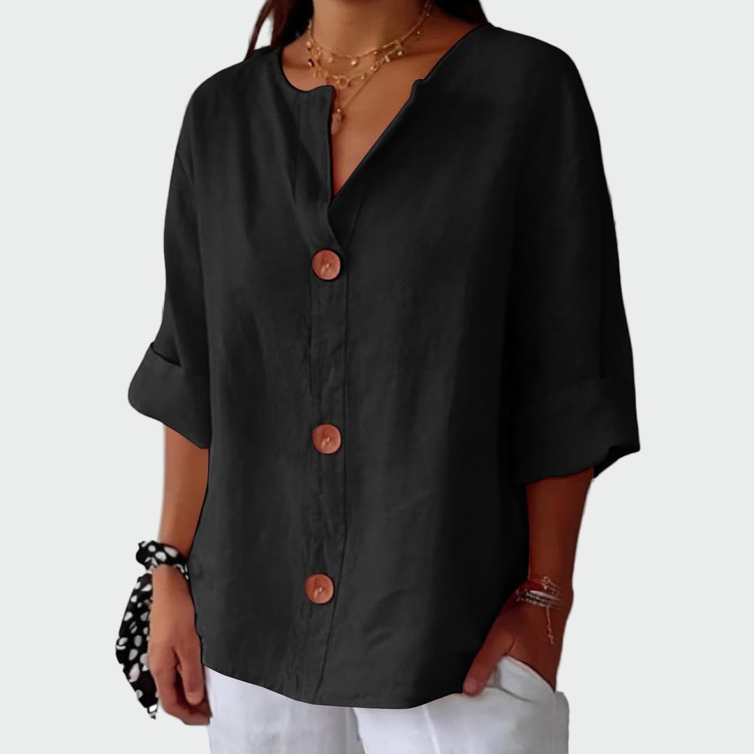 Vintém d'Ouro - Blusa casual texturizada