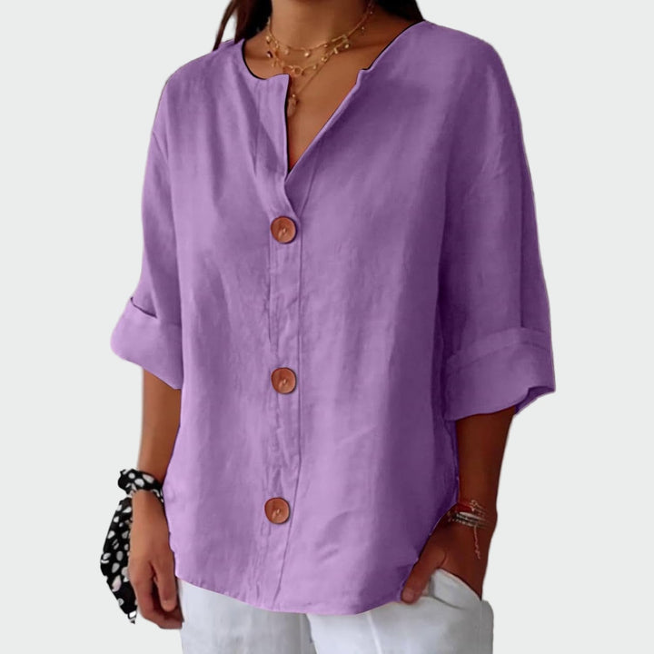 Vintém d'Ouro - Blusa casual texturizada