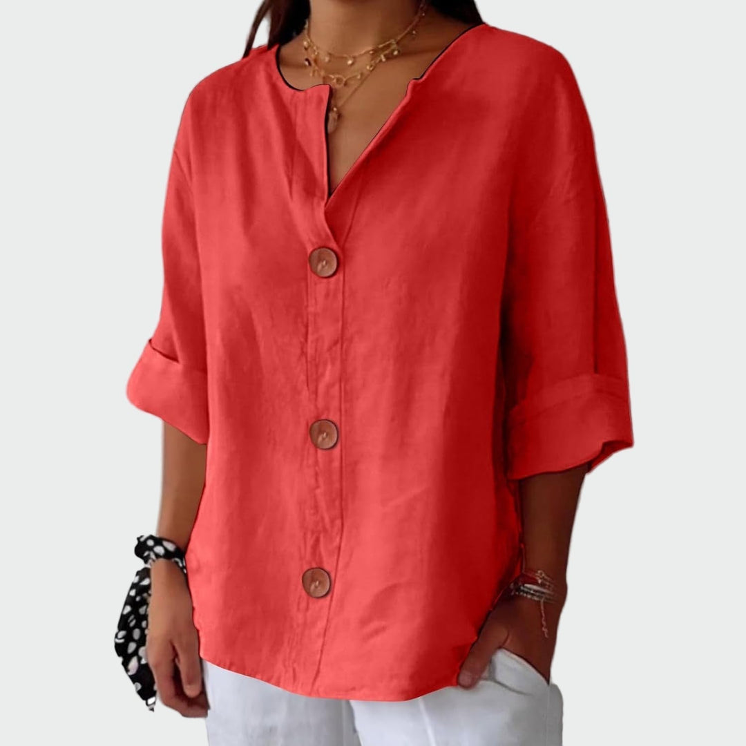 Vintém d'Ouro - Blusa casual texturizada