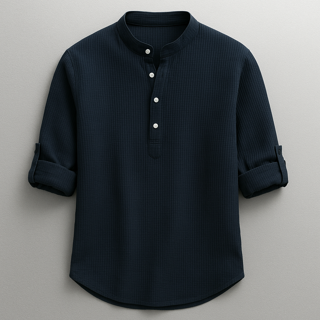 Vintém d'Ouro - Polo Henley Casual