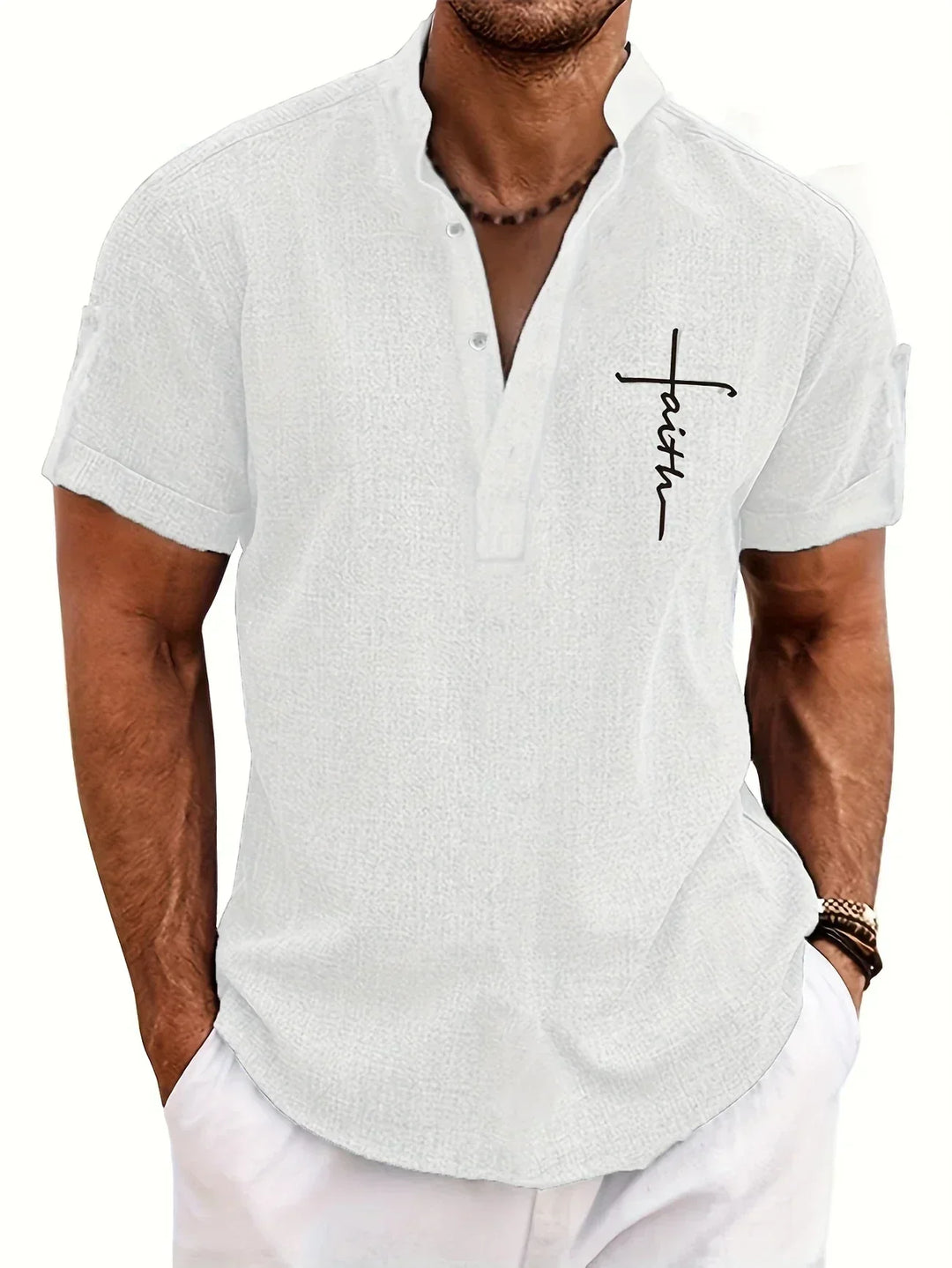 Vintém d'Ouro - Camisa Elegante com Colarinho Moderno