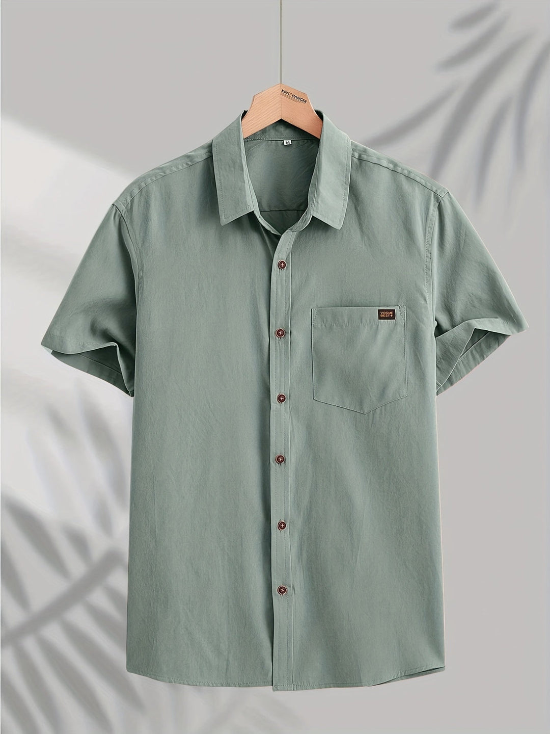 Vintém d'Ouro - Camisa casual de algodão de manga curta