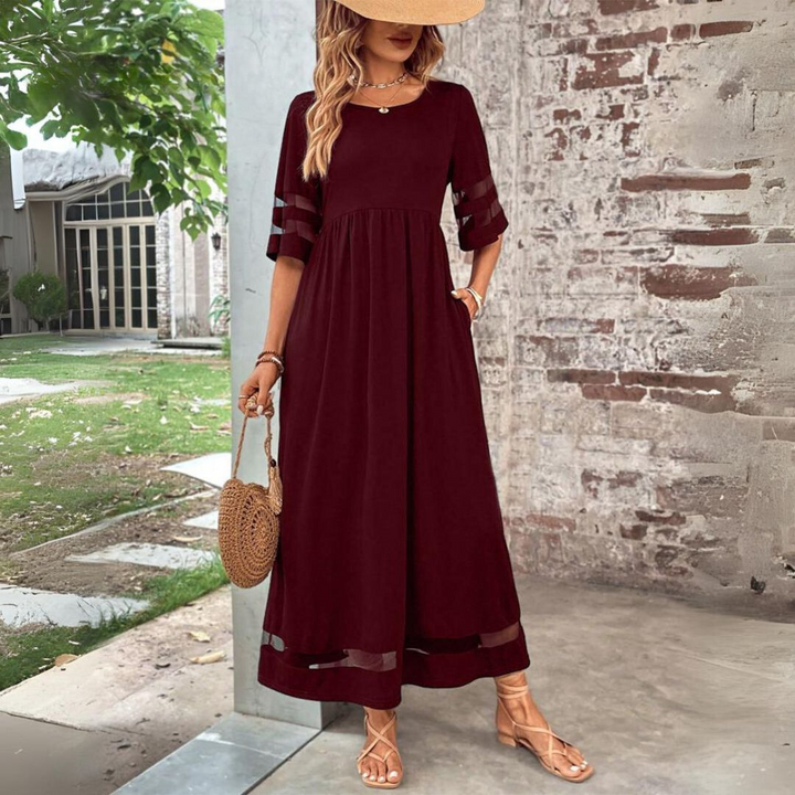 Vintém d'Ouro - Vestido Elegante que Disfarça a Barriga