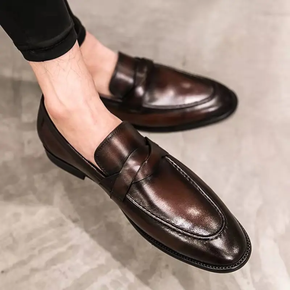Vintém d'Ouro - Mocassins de couro elegantes