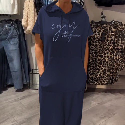 Vintém d'Ouro - Vestido casual com capuz