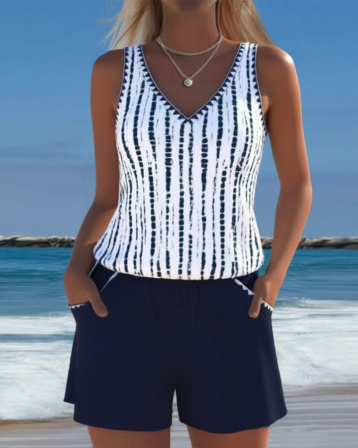 Vintém d'Ouro - Conjunto de Tankini Casual