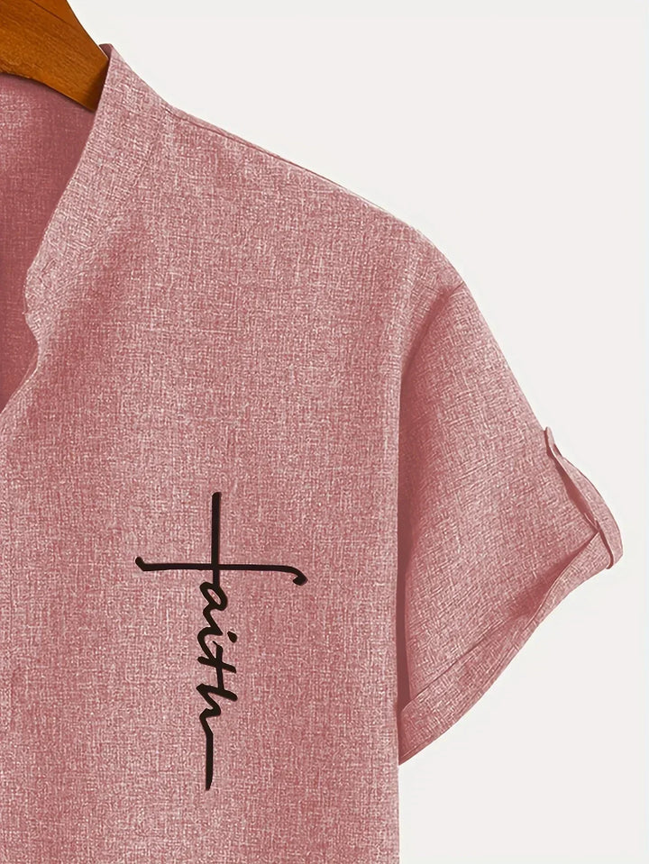 Vintém d'Ouro - Camisa Elegante com Colarinho Moderno