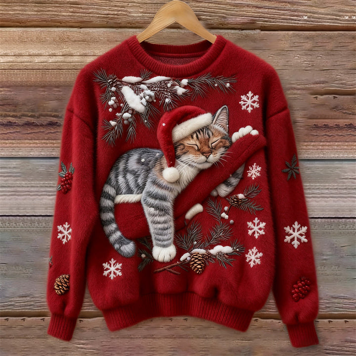 Vintém d'Ouro - Pulôver de Natal para Gatos™