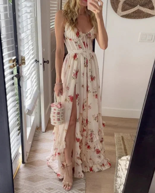 Vintém d'Ouro - Vestido midi floral