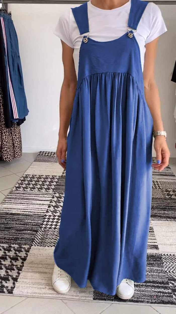Vintém d'Ouro - Vestido casual com alças sólidas