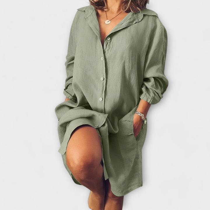 Vintém d'Ouro - Blusa casual de linho