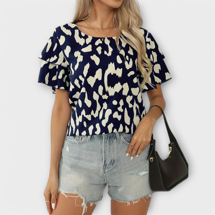 Vintém d'Ouro - Blusa casual com decote redondo