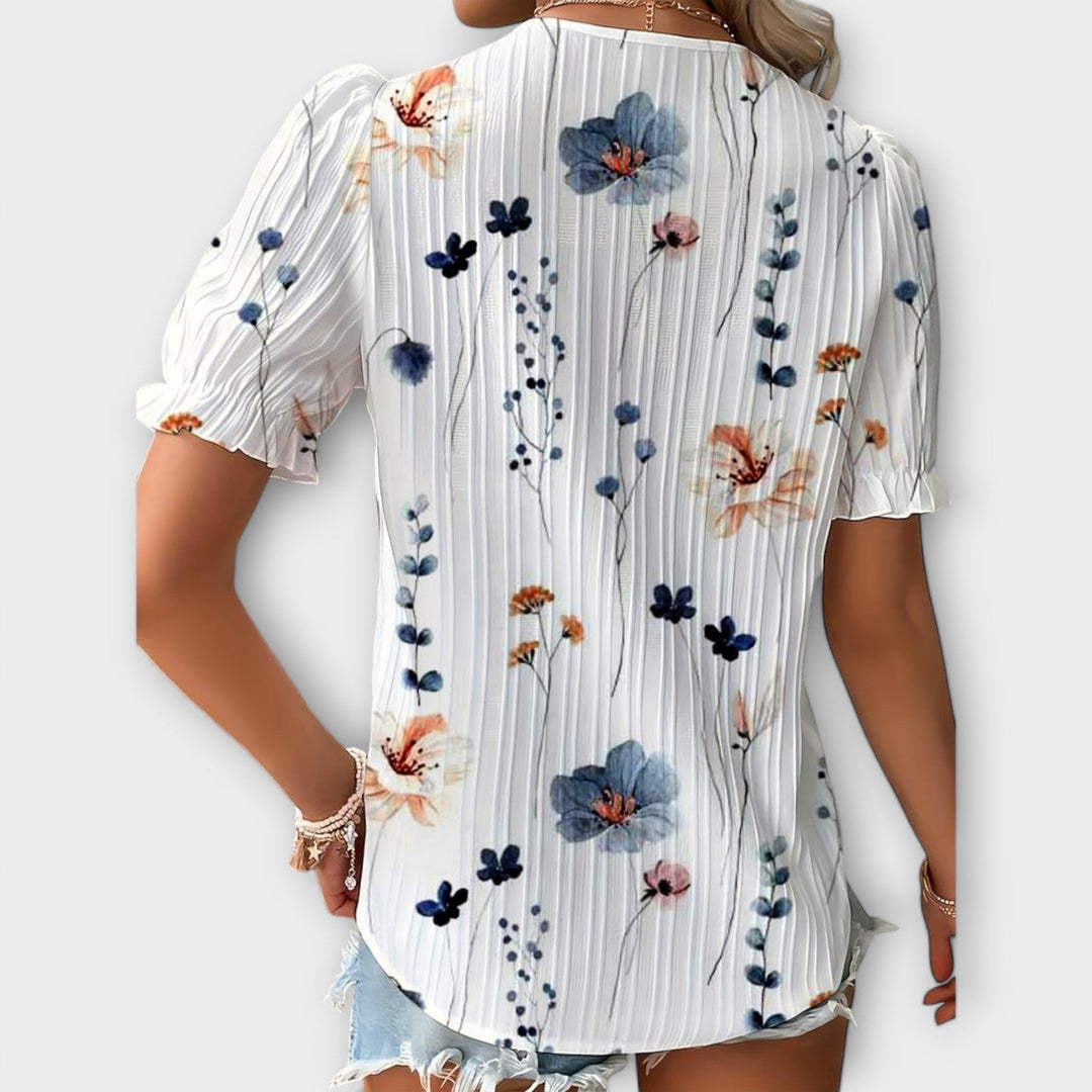 Vintém d'Ouro - Blusa com decote em V