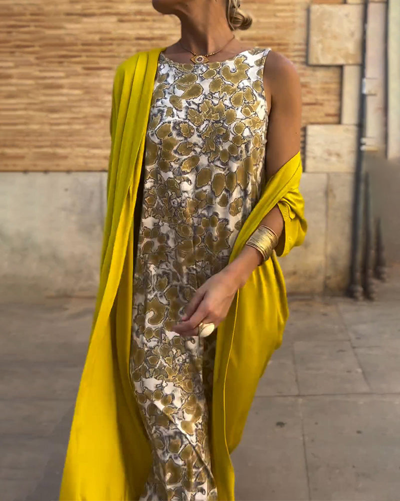 Vintém d'Ouro - Conjunto elegante de duas peças com ajuste confortável para férias e passeios de verão