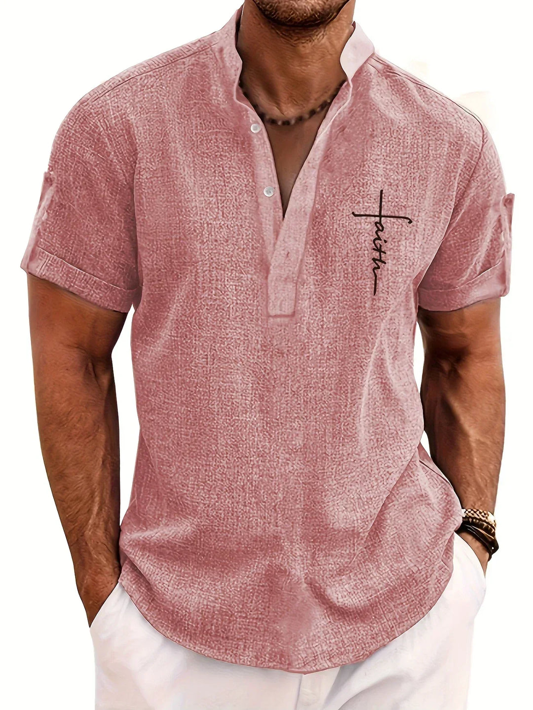 Vintém d'Ouro - Camisa Elegante com Colarinho Moderno