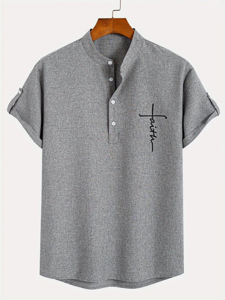 Vintém d'Ouro - Camisa Elegante com Colarinho Moderno