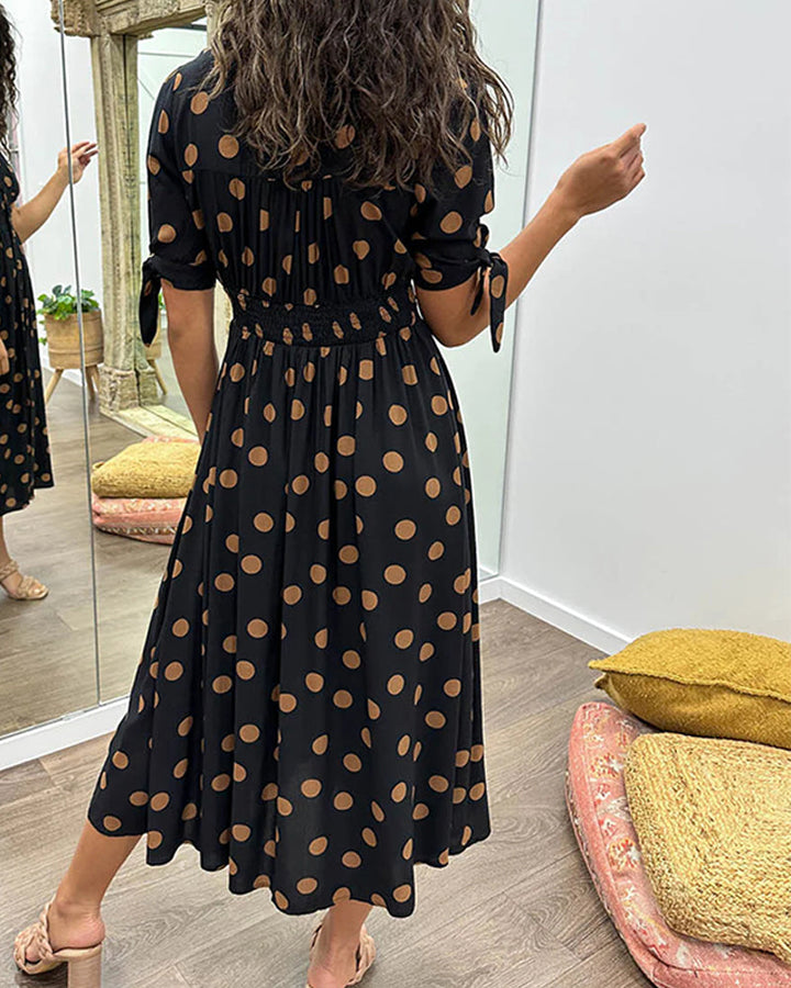 Vintém d'Ouro - Vestido Elegante de Bolinhas