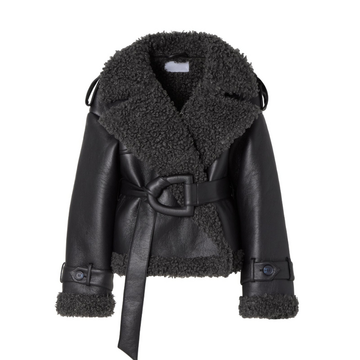 Vintém d'Ouro - Casaco de Shearling com Cinto