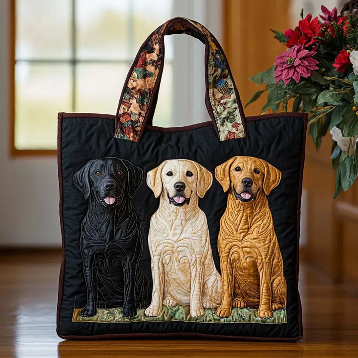 Vintém d'Ouro - Saco Tote Acolchoado Três Cães