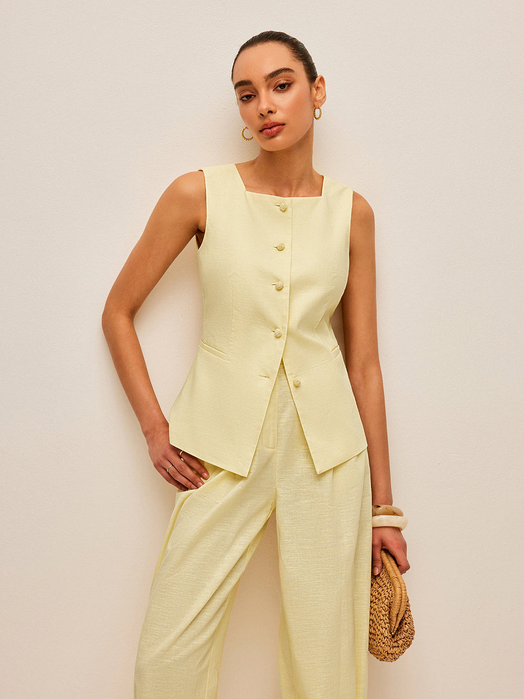 Vintém d'Ouro - Conjunto Elegante de Blusa e Calça