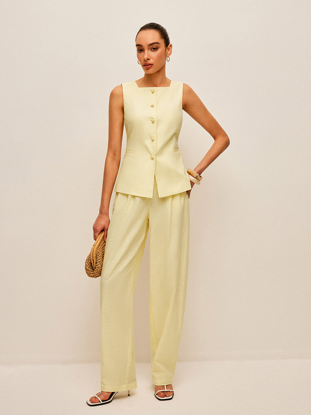 Vintém d'Ouro - Conjunto Elegante de Blusa e Calça