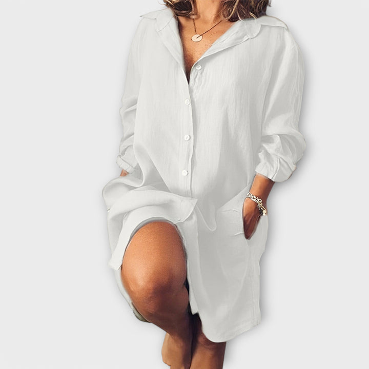 Vintém d'Ouro - Blusa casual de linho