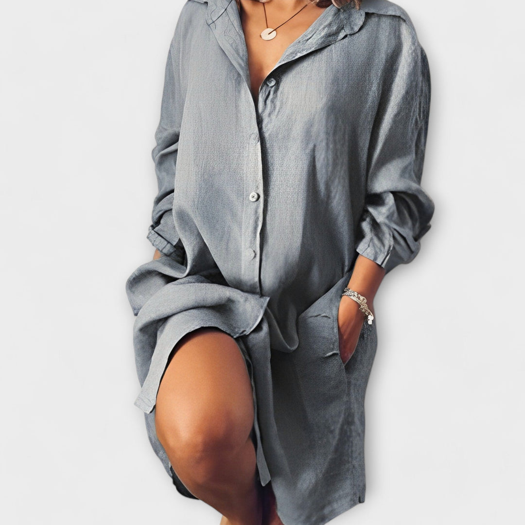 Vintém d'Ouro - Blusa casual de linho