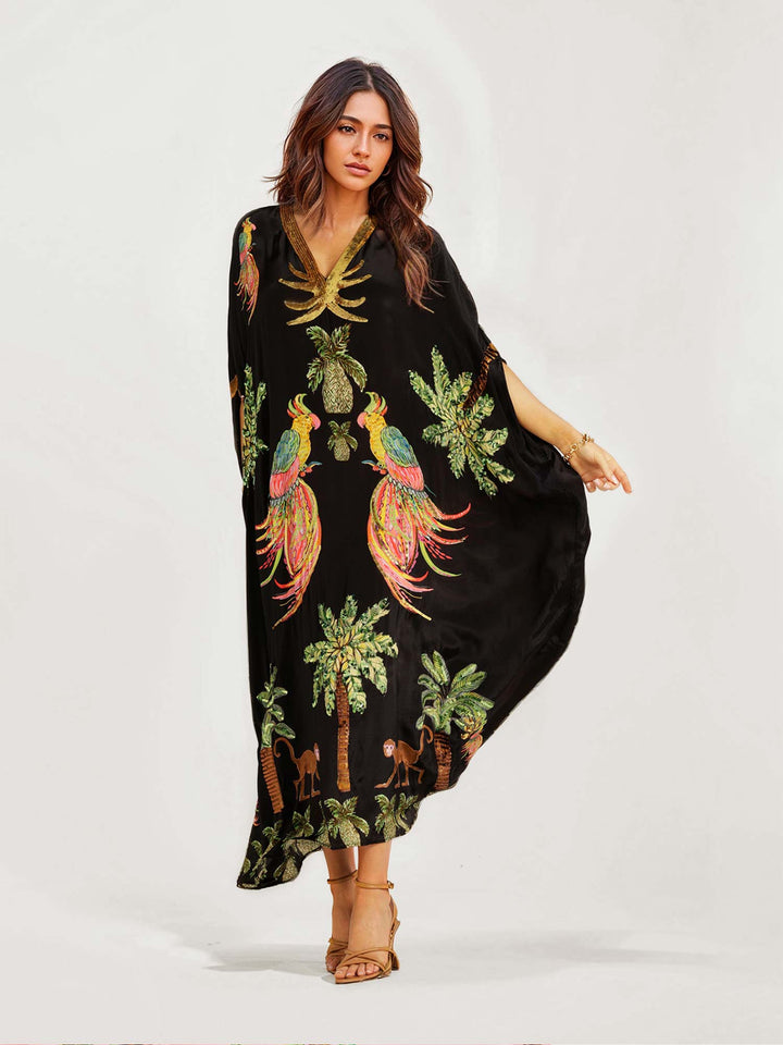 Vintém d'Ouro - Vestido Longo Estampado