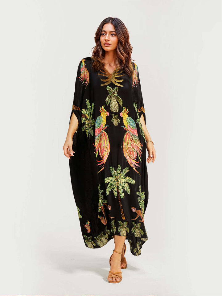 Vintém d'Ouro - Vestido Longo Estampado