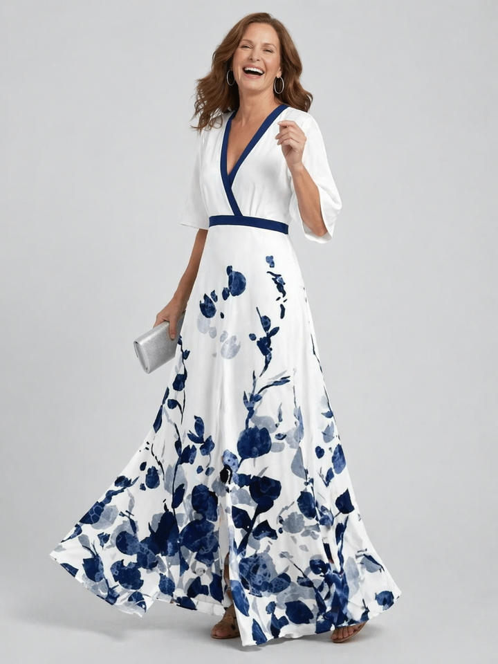 Vintém d'Ouro - Vestido Maxi Flutuante Floral