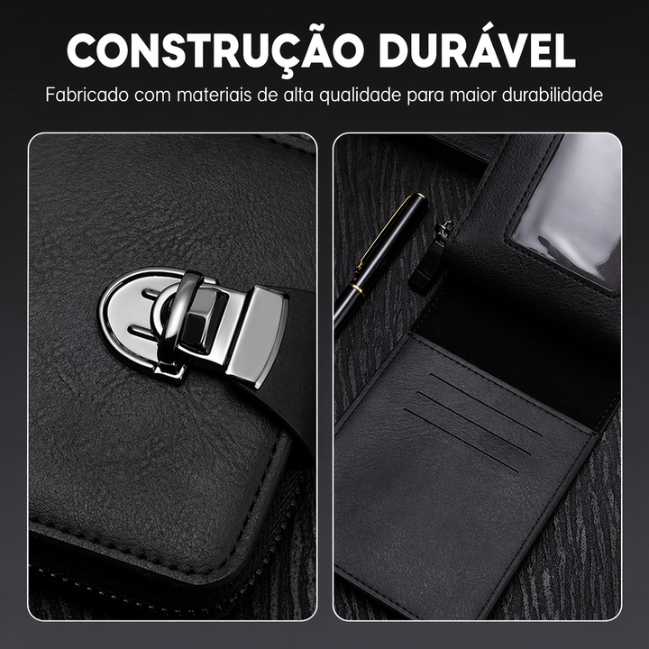 Vintém d'Ouro - Carteira Vintage Compacta com Zíper