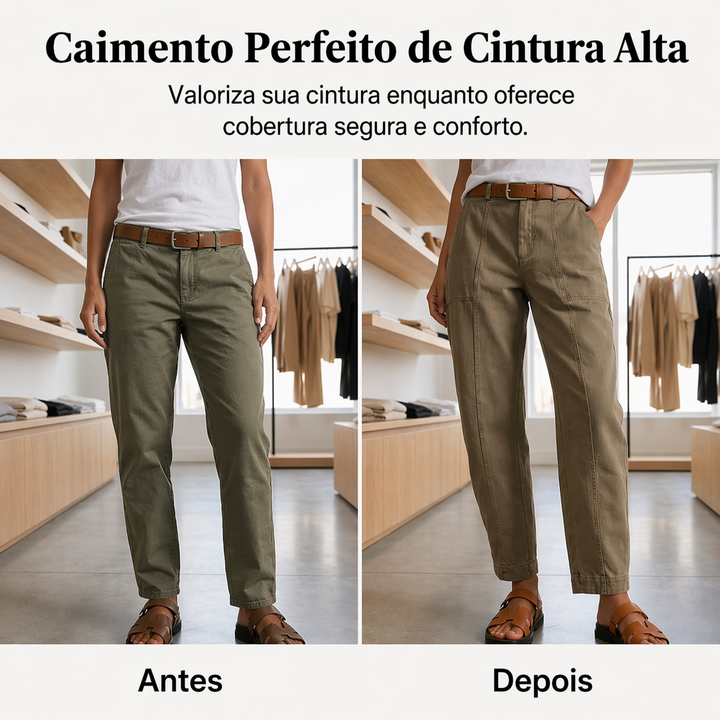 Vintém d'Ouro - Calças de Cintura Alta