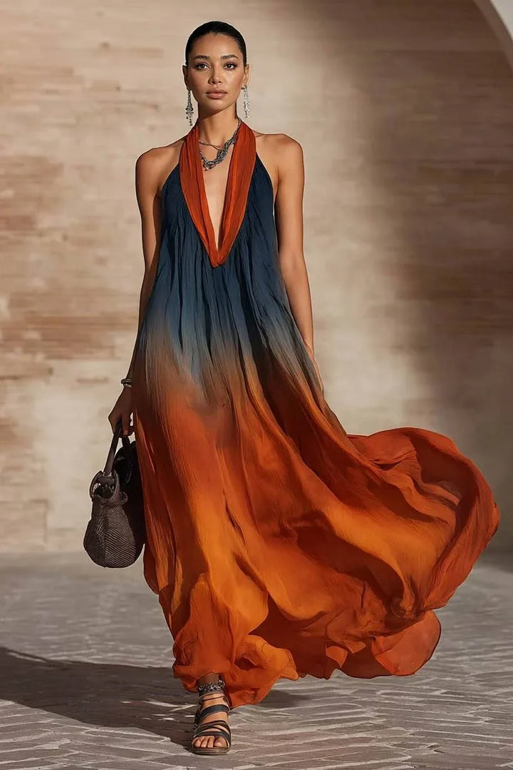 Vintém d'Ouro - Vestido Longo Halter