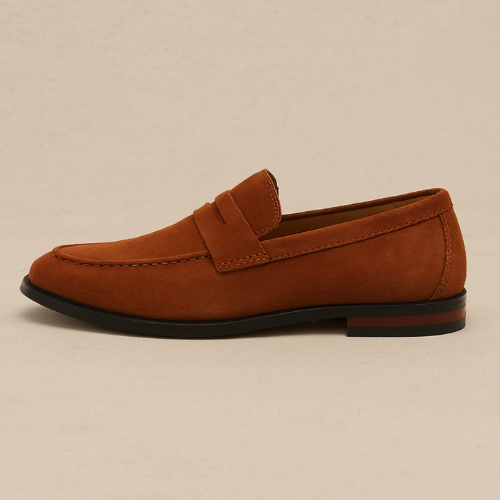 Vintém d'Ouro - Mocassins Penny de Camurça
