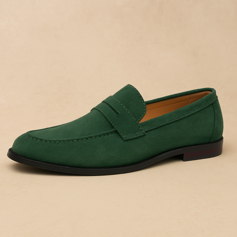 Vintém d'Ouro - Mocassins Penny de Camurça