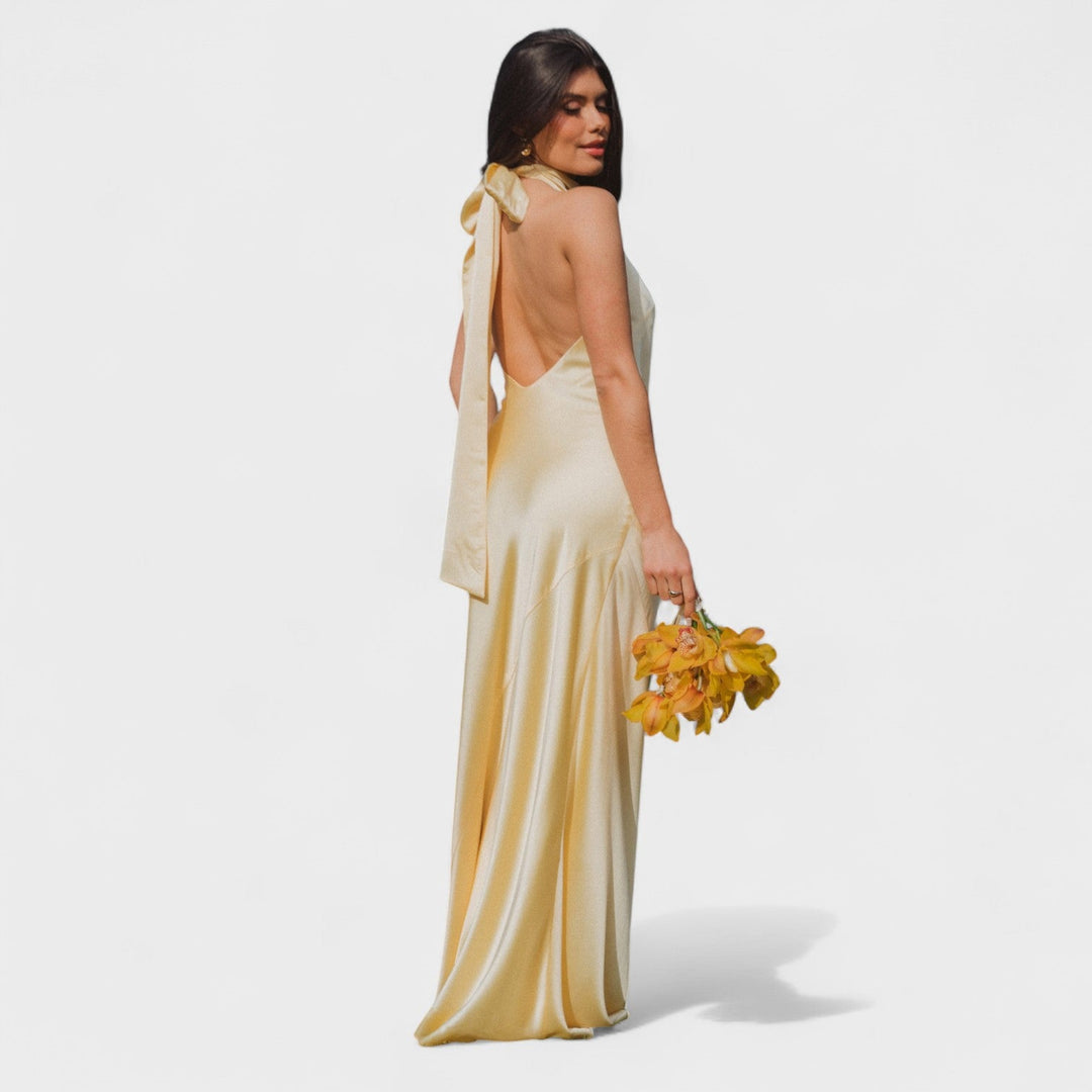 Vintém d'Ouro - Vestido com laço de cetim