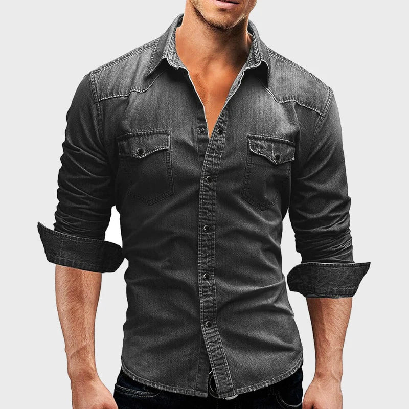 Vintém d'Ouro - Camisa de ganga elegante