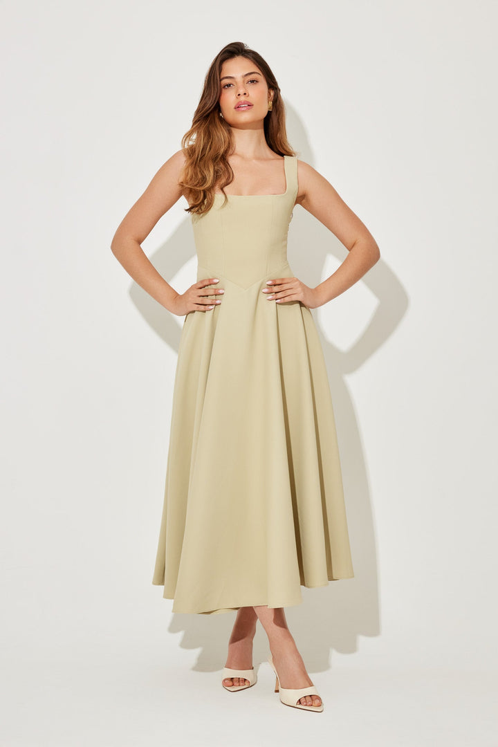 Vintém d'Ouro - Vestido Midi Intemporal
