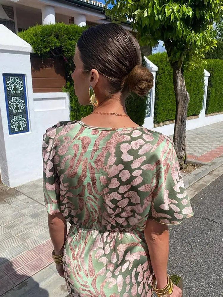 Vintém d'Ouro - Vestido Floral Plissado