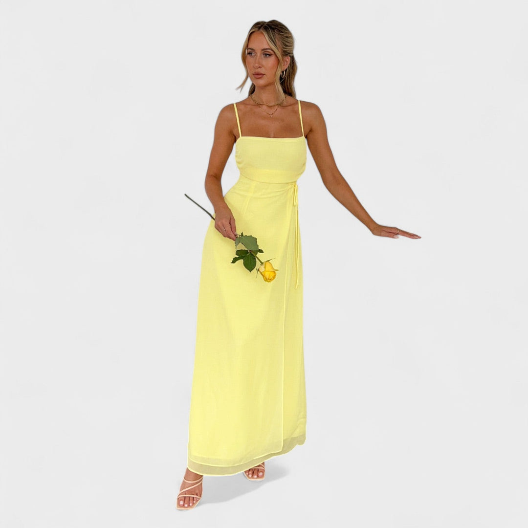 Vintém d'Ouro - Vestido maxi amarelo