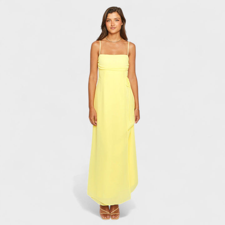 Vintém d'Ouro - Vestido maxi amarelo