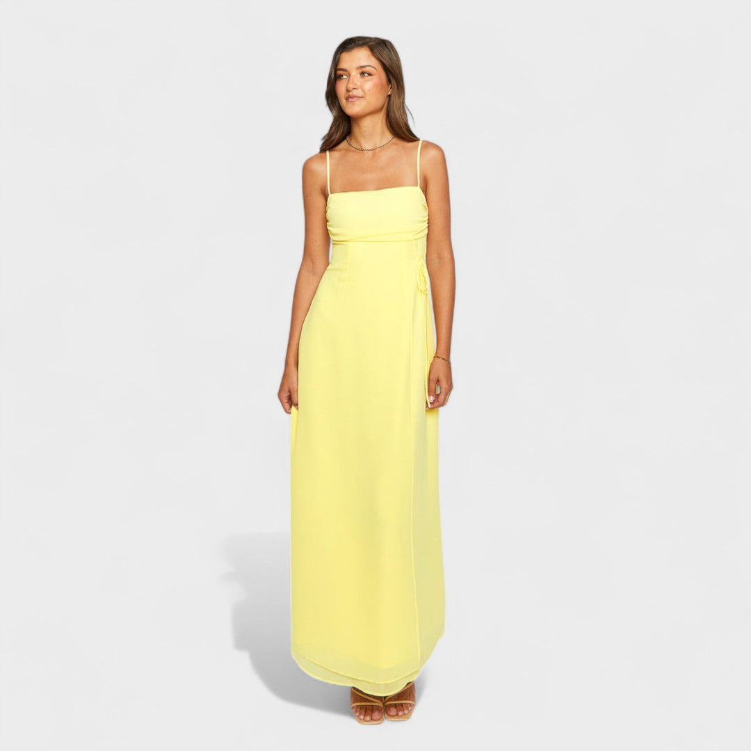 Vintém d'Ouro - Vestido maxi amarelo