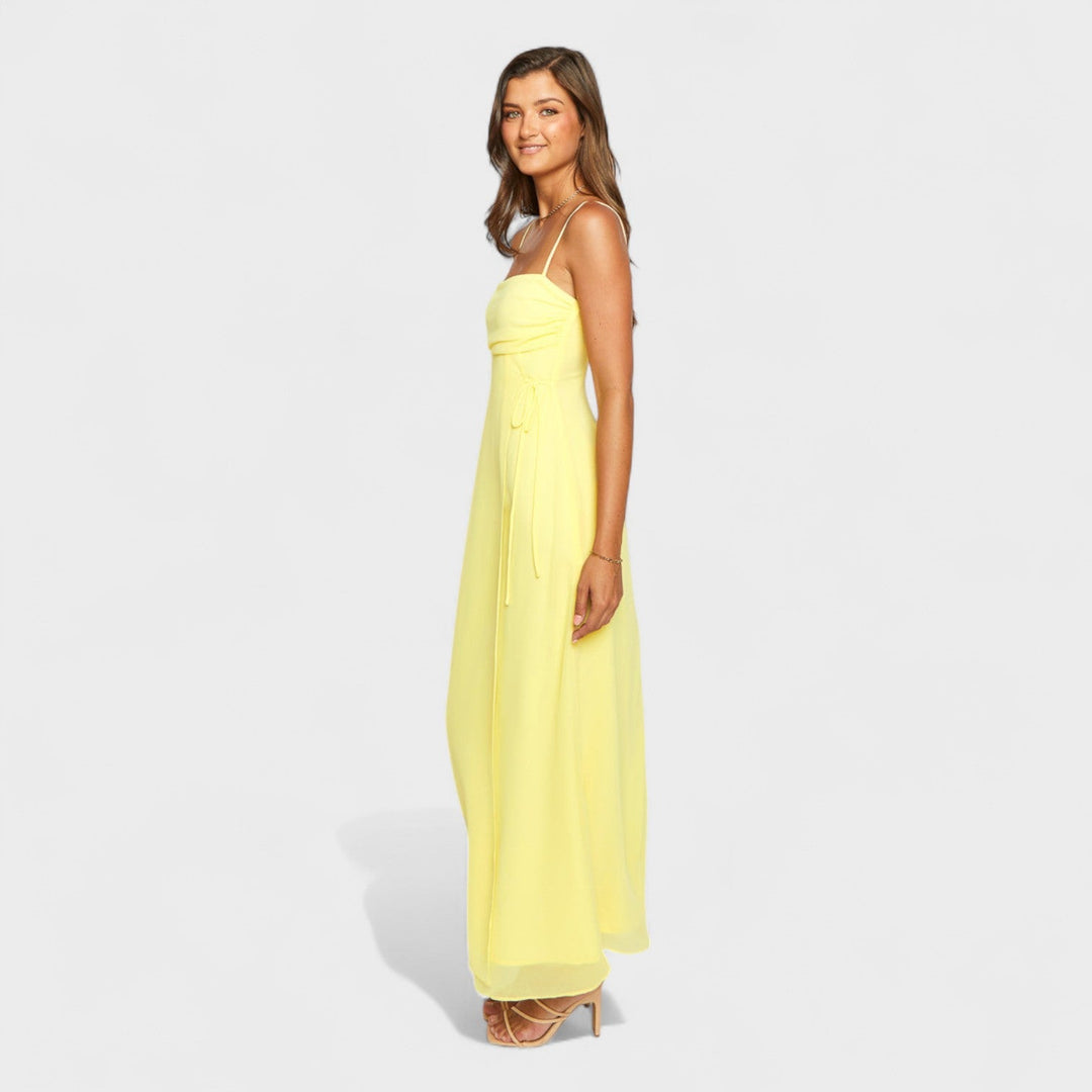 Vintém d'Ouro - Vestido maxi amarelo