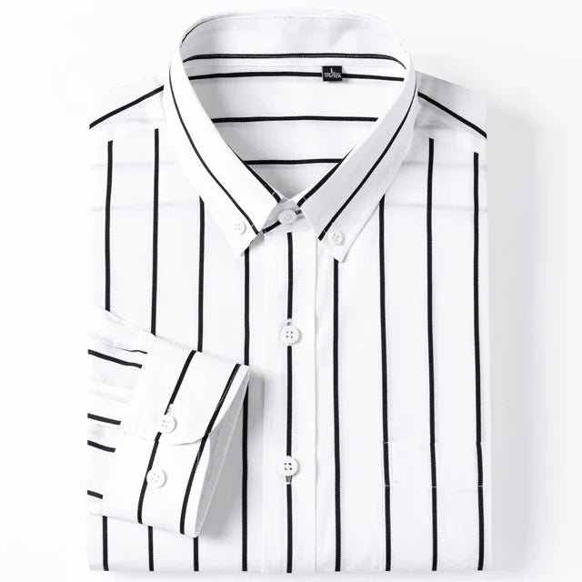 Vintém d'Ouro - Camisa elegante de algodão listrada