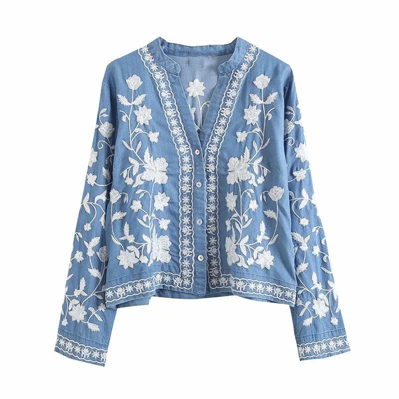 Vintém d'Ouro - Cardigan Floral Elegante