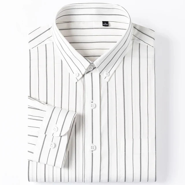 Vintém d'Ouro - Camisa elegante de algodão listrada